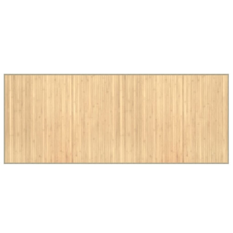 vidaXL Vloerkleed rechthoekig 80x200 cm bamboe lichtnaturel afbeelding2 - 1
