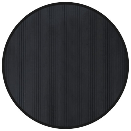 vidaXL Vloerkleed rond 100 cm bamboe zwart afbeelding2 - 1