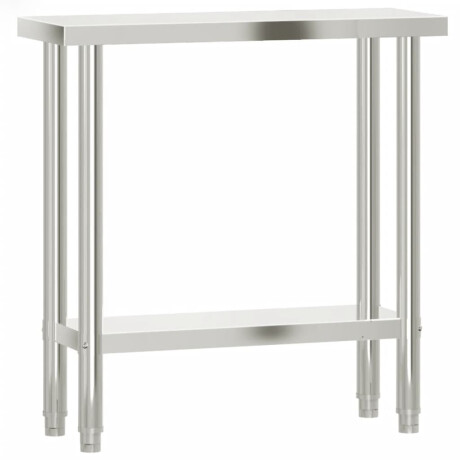 vidaXL Keukenwerktafel 82,5x30x85 cm roestvrij staal afbeelding2 - 1