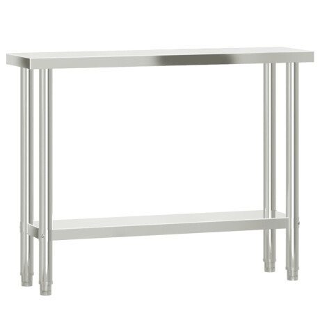 vidaXL Keukenwerktafel 110x30x85 cm roestvrij staal afbeelding2 - 1