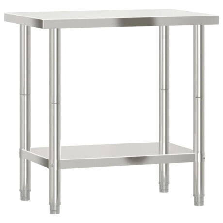 vidaXL Keukenwerktafel 82,5x55x85 cm roestvrij staal afbeelding2 - 1