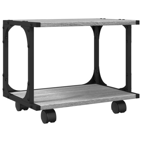 vidaXL Printerkastje 2-laags 41x28x33,5 cm bewerkt hout grijs sonoma afbeelding2 - 1