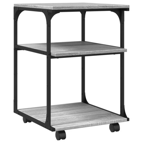 vidaXL Printerkastje 3-laags 43x48x64 cm bewerkt hout grijs sonoma afbeelding2 - 1