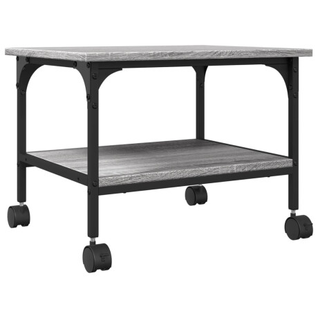 vidaXL Printerkastje 2-laags 50x40x38 cm bewerkt hout grijs sonoma afbeelding2 - 1