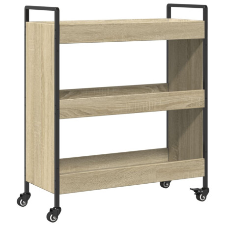 vidaXL Keukentrolley 70x30x82 cm bewerkt hout sonoma eikenkleurig afbeelding2 - 1