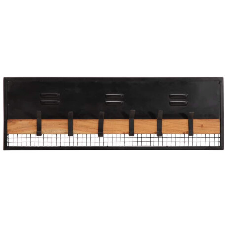 vidaXL Wandkapstok 90x11x30 cm massief mangohout mango afbeelding2 - 1