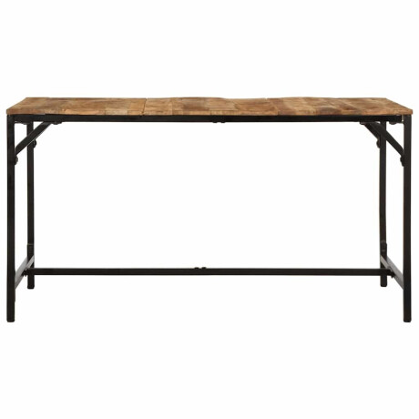 vidaXL Eettafel 140x70x75 cm massief hout ruw mangohout afbeelding2 - 1