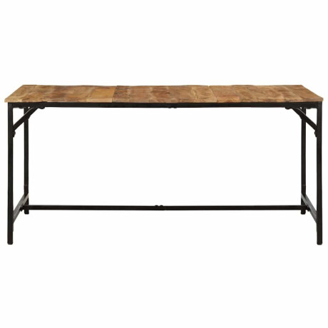 vidaXL Eettafel 160x80x75 cm massief hout ruw mangohout afbeelding2 - 1