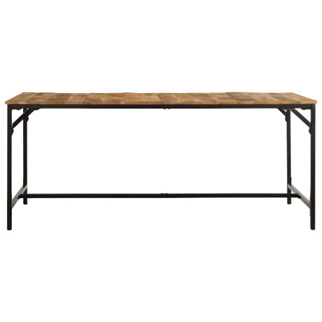 vidaXL Eettafel 180x90x75 cm massief hout ruw mangohout afbeelding2 - 1
