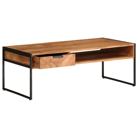 vidaXL Salontafel 110x55x40 cm massief acaciahout afbeelding2 - 1