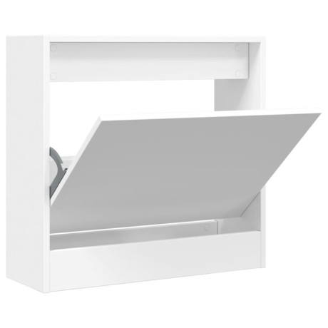 vidaXL Schoenenkast 60x21x57 cm bewerkt hout wit afbeelding2 - 1