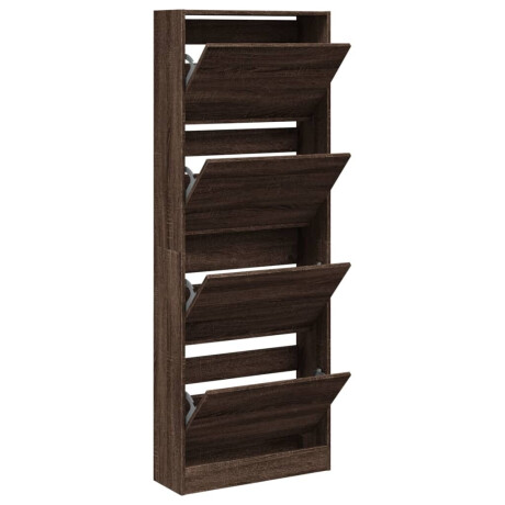 vidaXL Schoenenkast 60x21x163,5 cm bewerkt hout bruin eikenkleur afbeelding2 - 1