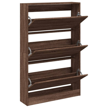 vidaXL Schoenenkast 80x21x125,5 cm bewerkt hout bruin eikenkleur afbeelding2 - 1