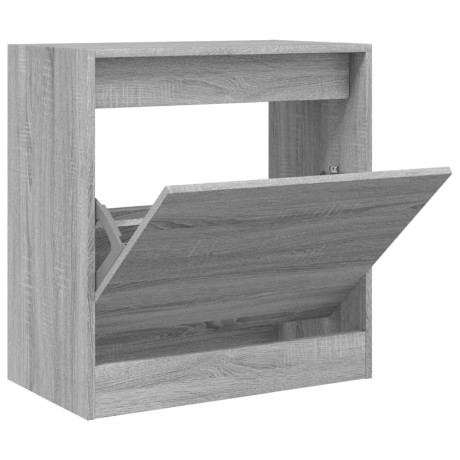 vidaXL Schoenenkast 60x34x63,5 cm bewerkt hout grijs sonoma eikenkleur afbeelding2 - 1