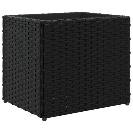vidaXL Plantenbak 36x30x32 cm poly rattan zwart afbeelding2 - 1