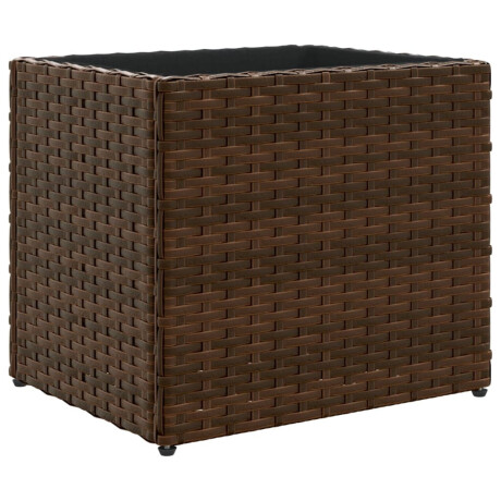vidaXL Plantenbak 36x30x32 cm poly rattan bruin afbeelding2 - 1