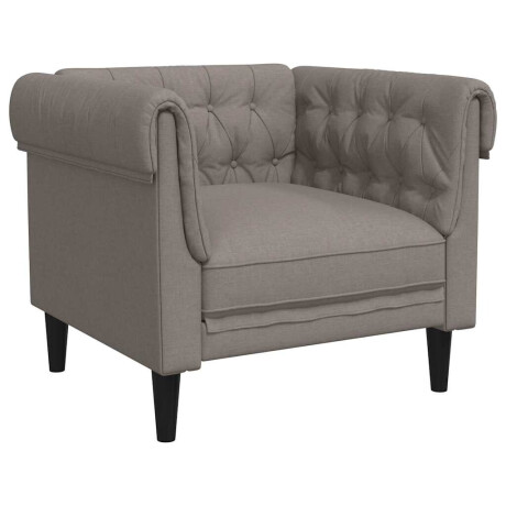 vidaXL Fauteuil Chesterfield-stijl stof taupe afbeelding2 - 1
