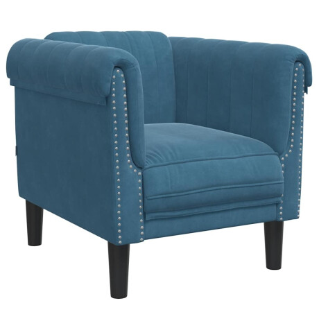 vidaXL Fauteuil fluweel blauw afbeelding2 - 1