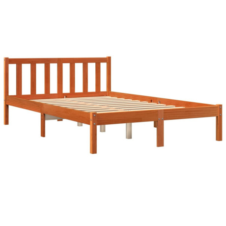 vidaXL Bed met matras massief grenenhout wasbruin 140x190 cm afbeelding2 - 1