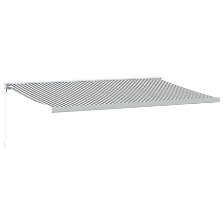vidaXL Luifel uittrekbaar 5x3 m stof en aluminium antraciet en wit afbeelding2 - 1