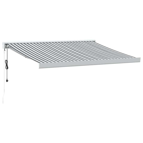 vidaXL Luifel uittrekbaar 3x2,5 m stof en aluminium antraciet en wit afbeelding2 - 1