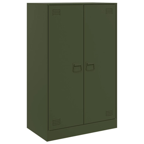 vidaXL Dressoir 67x39x107 cm staal olijfgroen afbeelding2 - 1