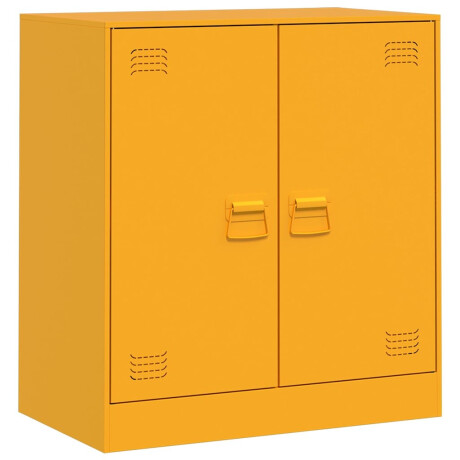 vidaXL Dressoir 67x39x73 cm staal mosterdgeel afbeelding2 - 1