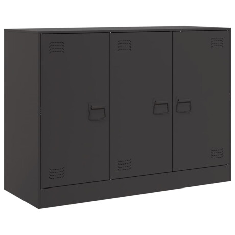 vidaXL Dressoir 99x39x73 cm staal zwart afbeelding2 - 1