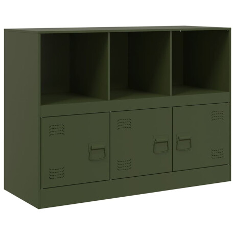 vidaXL Dressoir 99x39x73 cm staal olijfgroen afbeelding2 - 1