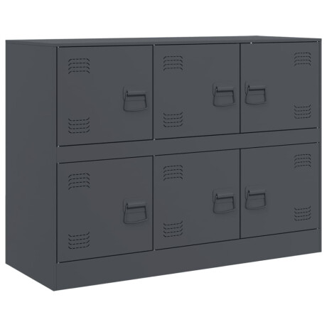 vidaXL Dressoir 99x39x73 cm staal antracietkleurig afbeelding2 - 1