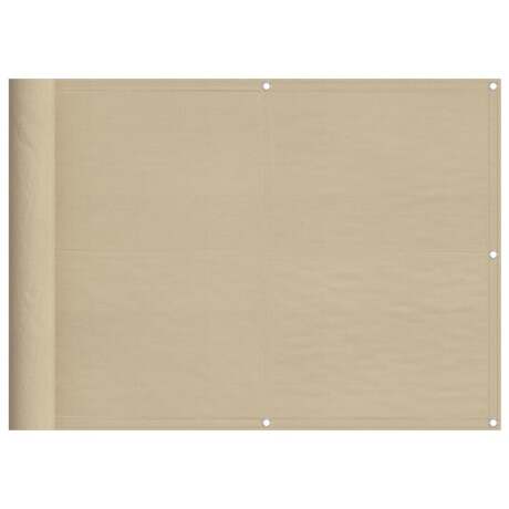 vidaXL Balkonscherm 75x800 cm 100% oxford polyester beige afbeelding2 - 1