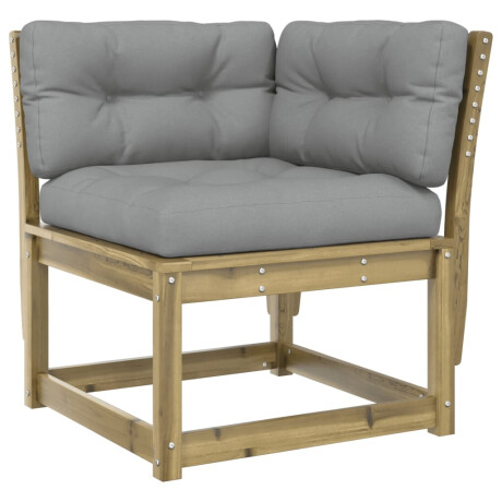 vidaXL Tuinhoekbank met kussens 73x73x78 cm geïmpregneerd grenenhout afbeelding2 - 1