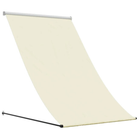 vidaXL Luifel uittrekbaar 150x150 cm stof en staal crèmekleurig afbeelding2 - 1