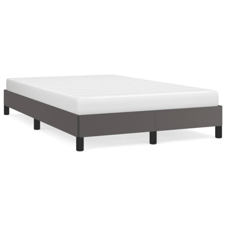 vidaXL Bedframe zonder matras 120x190 cm kunstleer grijs afbeelding2 - 1
