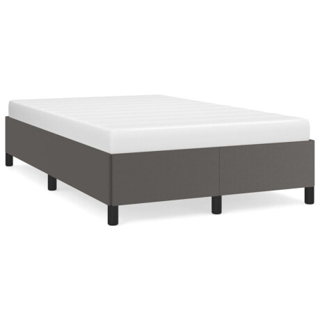 vidaXL Bedframe zonder matras 120x190 cm kunstleer grijs afbeelding2 - 1
