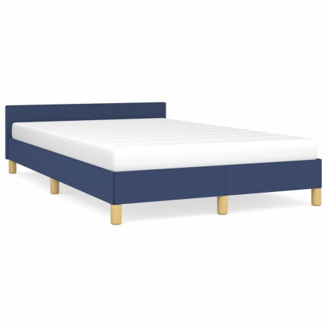 vidaXL Bedframe zonder matras 120x190 cm stof blauw afbeelding2 - 1