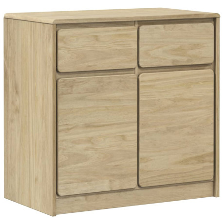 vidaXL Dressoir SAUDA 80x43x75,5 cm massief grenenhout eikenkleurig afbeelding2 - 1