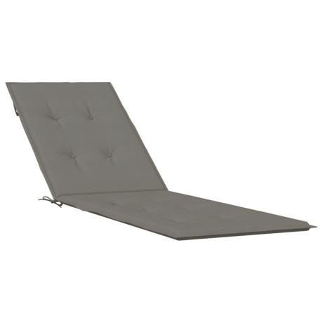 vidaXL Terrasstoelkussen (75+105) x 50 x 4 cm stof gemêleerd donkergrijs afbeelding2 - 1