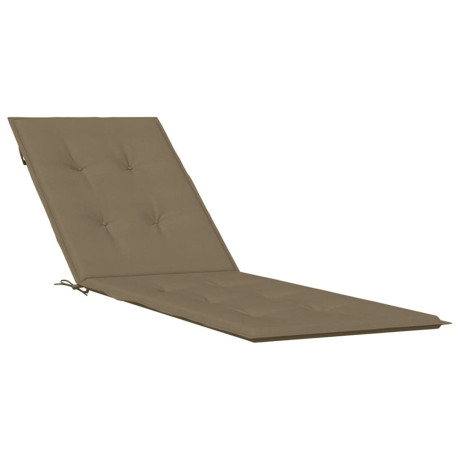 vidaXL Terrasstoelkussen (75+105) x 50 x 4 cm stof gemêleerd taupe afbeelding2 - 1