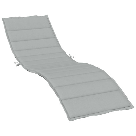 vidaXL Ligbedkussen 200x50x4 cm stof gemêleerd lichtgrijs afbeelding2 - 1