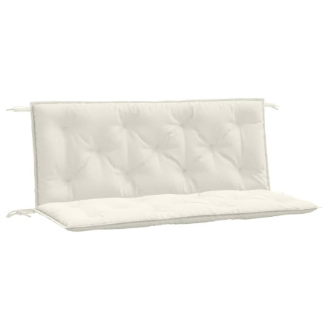 vidaXL Tuinbankkussens 2 st 120x50x7 cm stof gemêleerd crèmekleurig afbeelding2 - 1