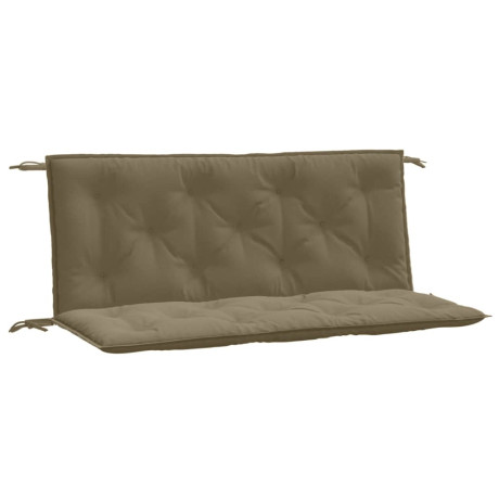 vidaXL Tuinbankkussens 2 st 120x50x7 cm stof gemêleerd taupe afbeelding2 - 1