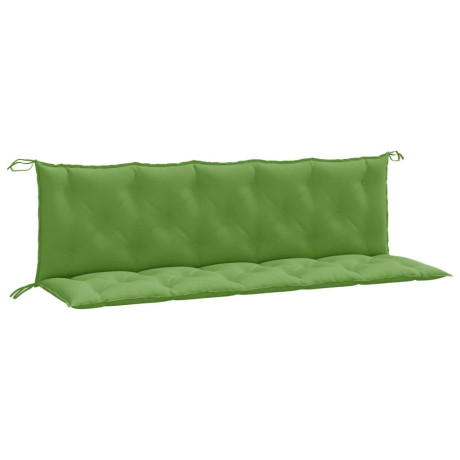 vidaXL Tuinbankkussens 2 st 180x50x7 cm stof gemêleerd groen afbeelding2 - 1