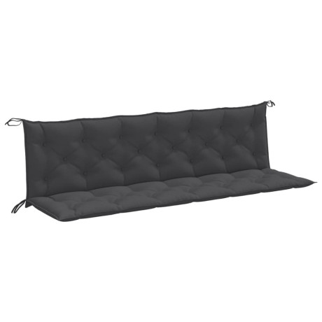 vidaXL Tuinbankkussens 2 st 200x50x7 cm stof gemêleerd antracietkleur afbeelding2 - 1