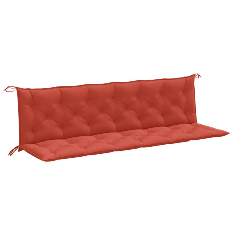 vidaXL Tuinbankkussens 2 st 200x50x7 cm stof gemêleerd rood afbeelding2 - 1