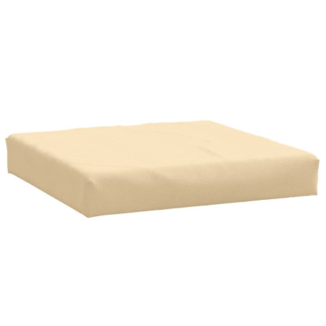 vidaXL Palletkussen 60x60x10 cm stof gemêleerd beige afbeelding2 - 1