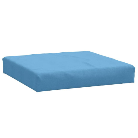 vidaXL Palletkussen 60x60x10 cm stof gemêleerd blauw afbeelding2 - 1