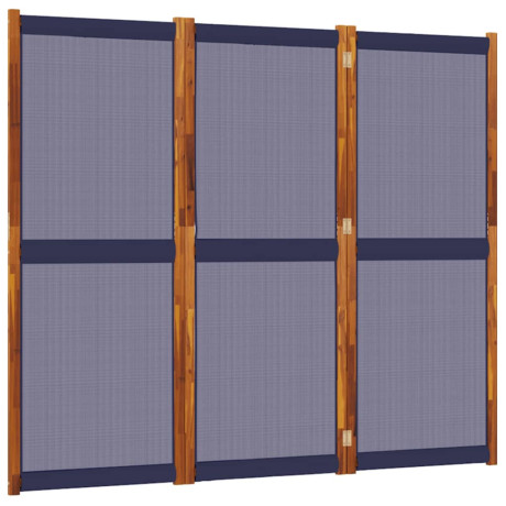 vidaXL Kamerscherm met 3 panelen 210x180 cm donkerblauw afbeelding2 - 1