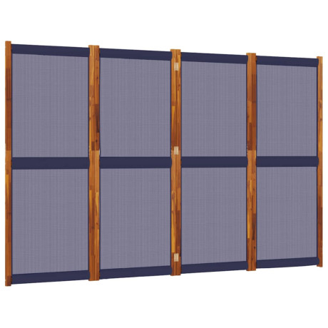 vidaXL Kamerscherm met 4 panelen 280x180 cm donkerblauw afbeelding2 - 1