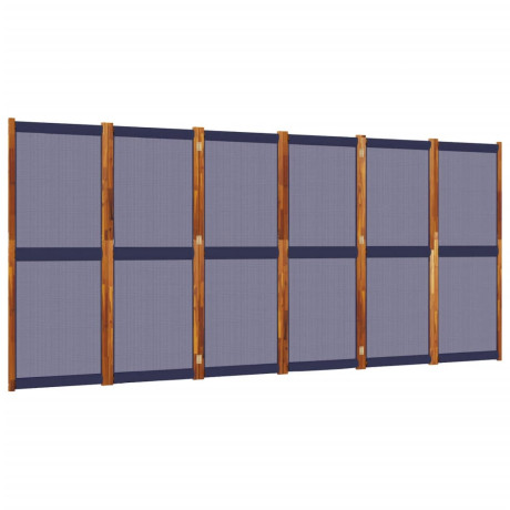 vidaXL Kamerscherm met 6 panelen 420x180 cm donkerblauw afbeelding2 - 1